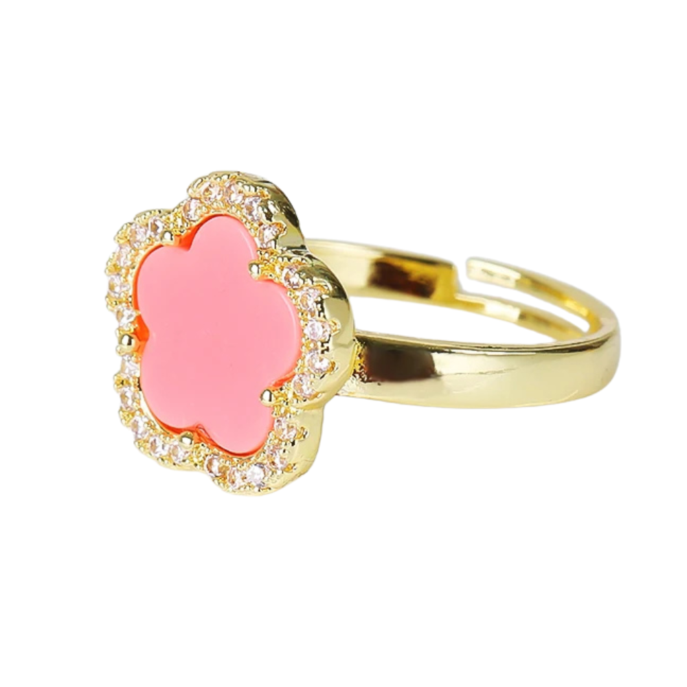 Bague Trèfle Or et Rose