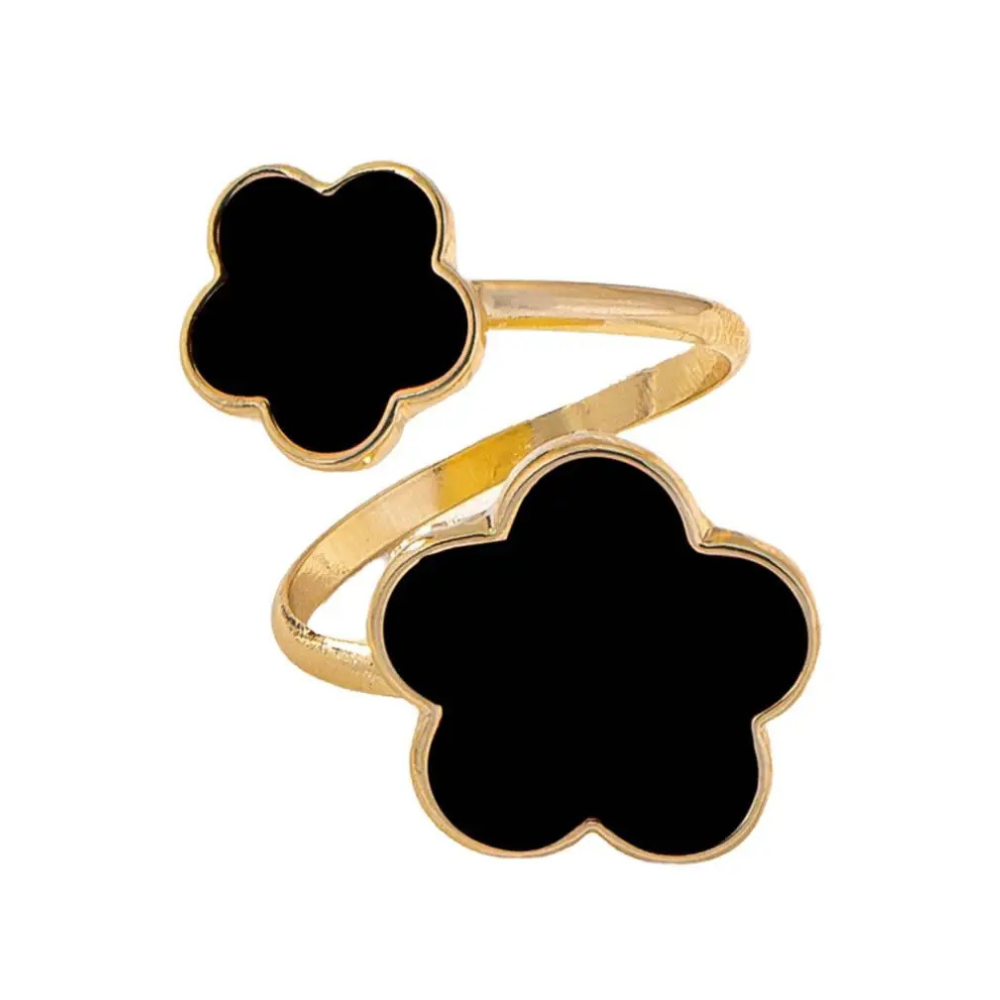 Bague double Trèfle Nacre