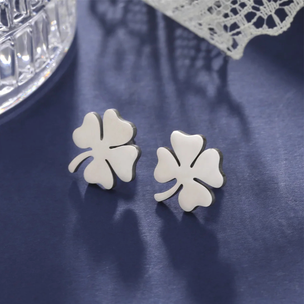 Boucles d'Oreilles Trèfle argent femme