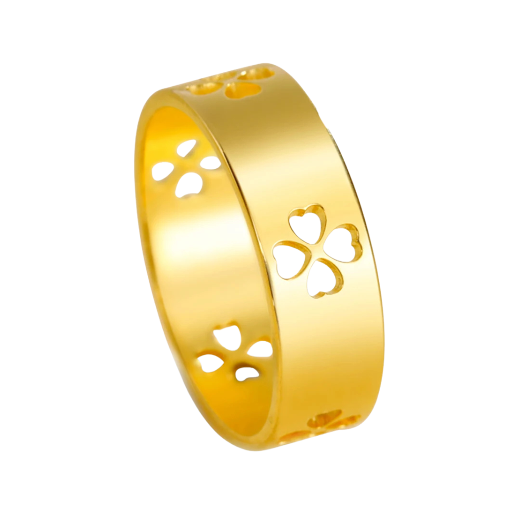 Bague Trèfle Anneau or