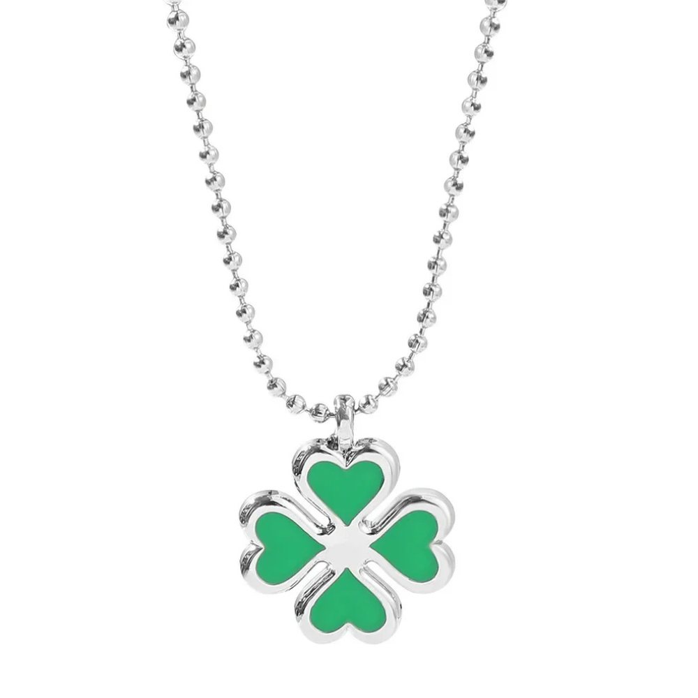 Collier Femme Trèfle Vert