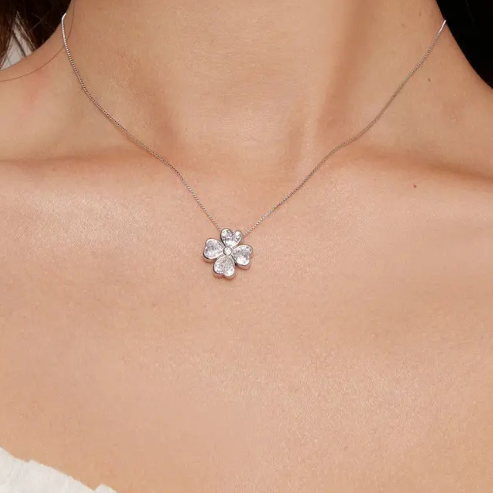 Collier Trèfle Cristal