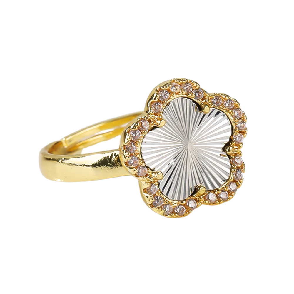 Bague Trèfle Or et Argentée