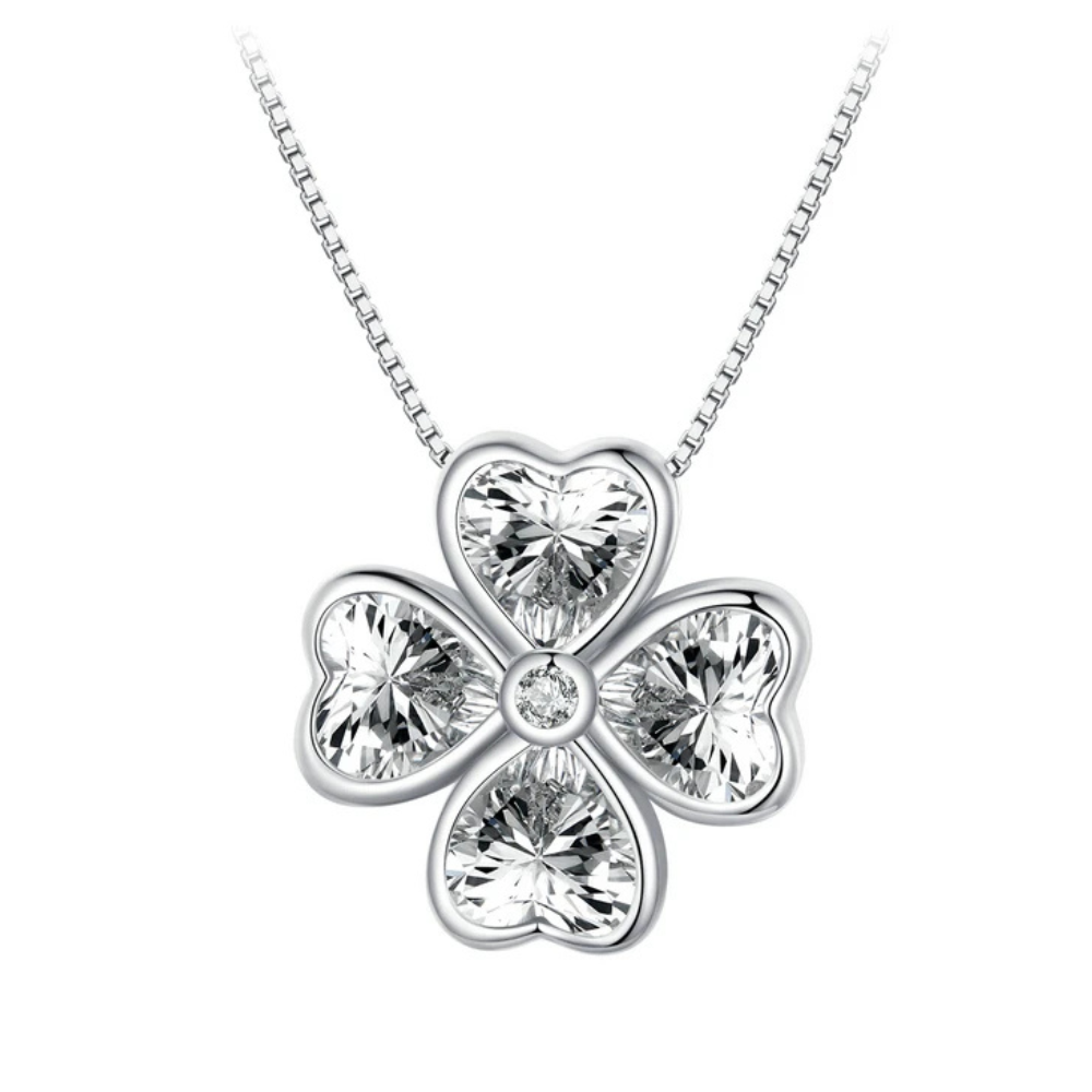 Collier Trèfle Cristal