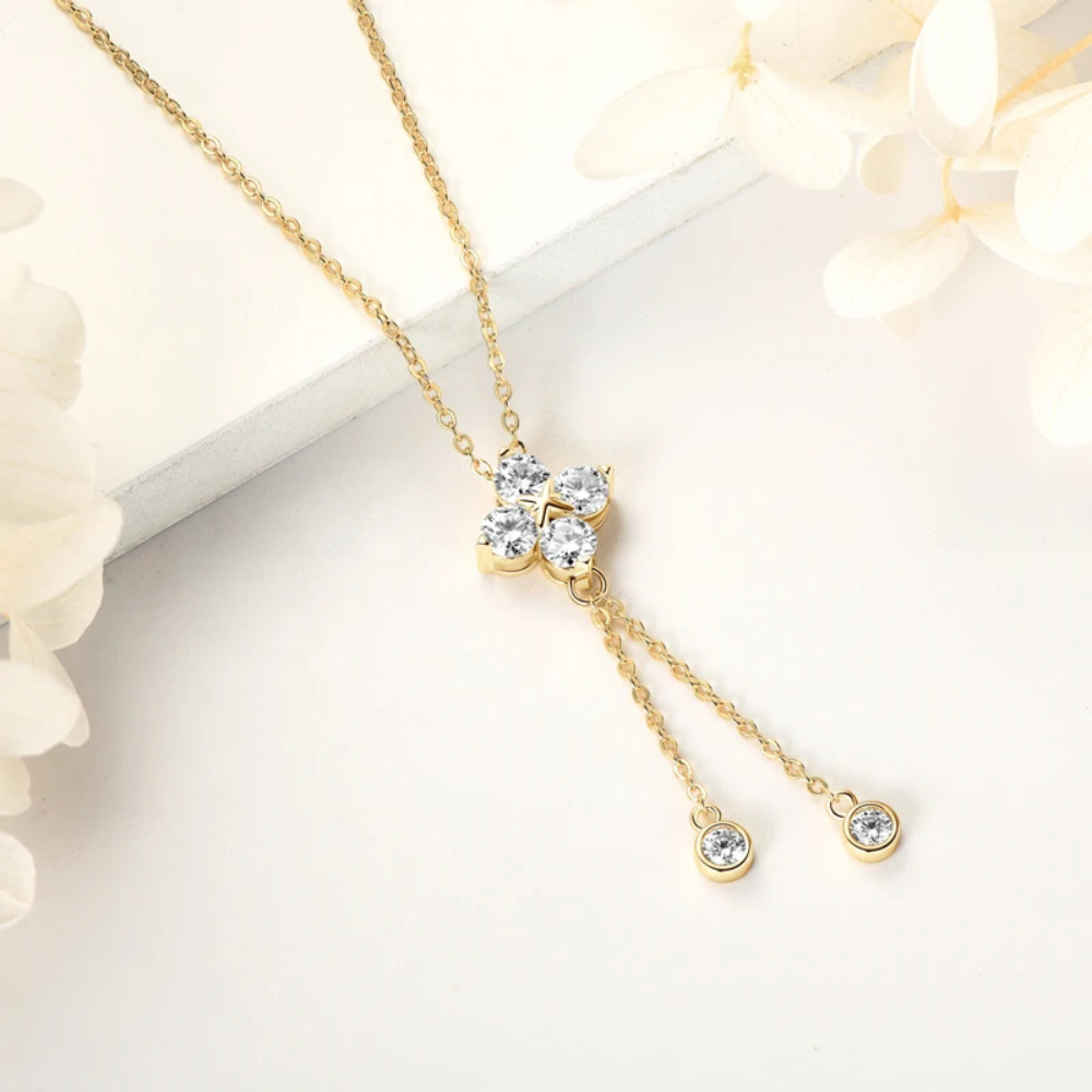 Collier or Luxe Trèfle
