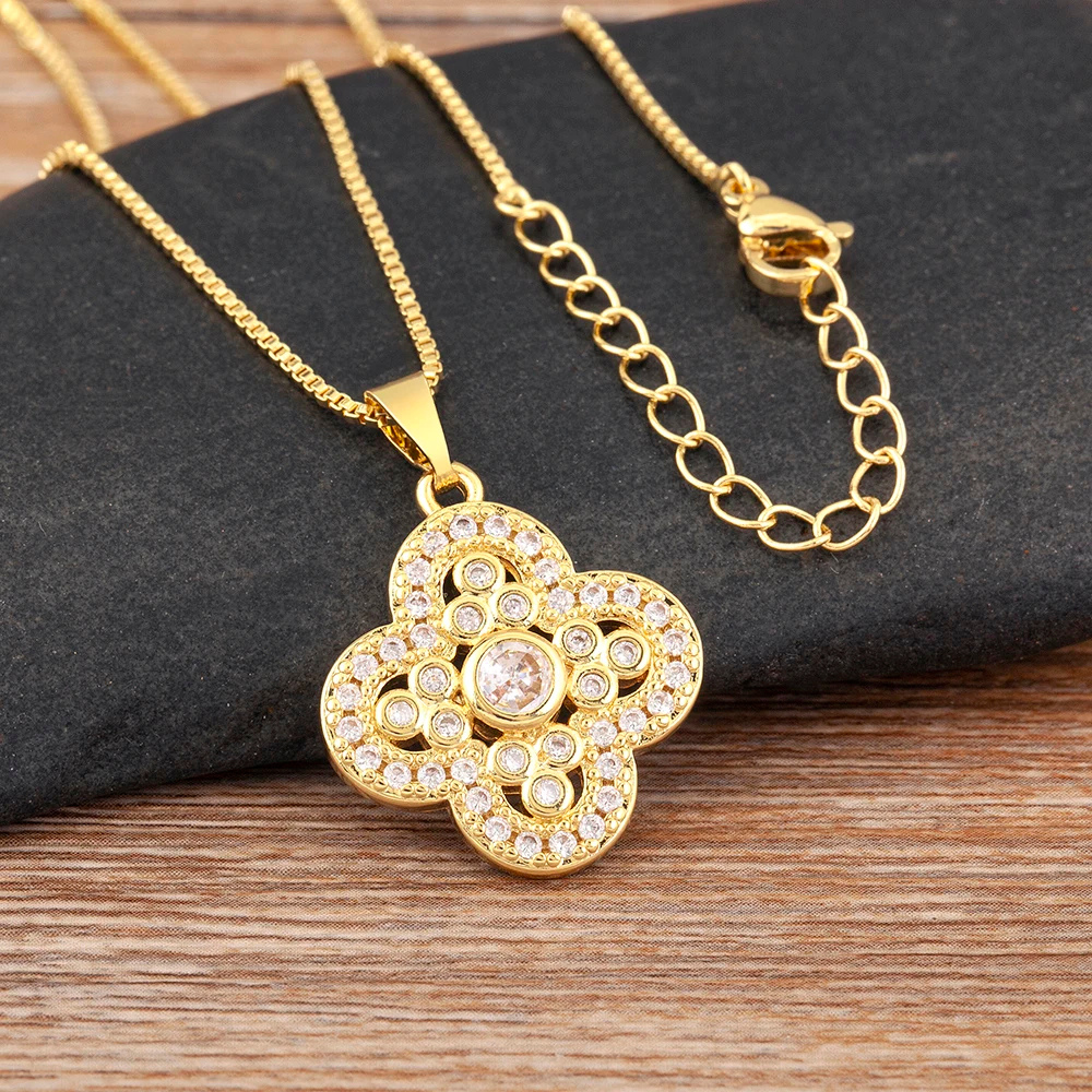 Collier Trèfle Or et Diamant blancs