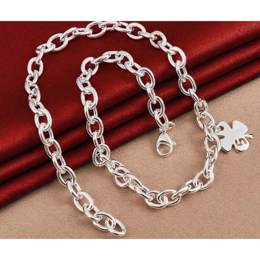 Collier pendentif Trèfle Cinq argent