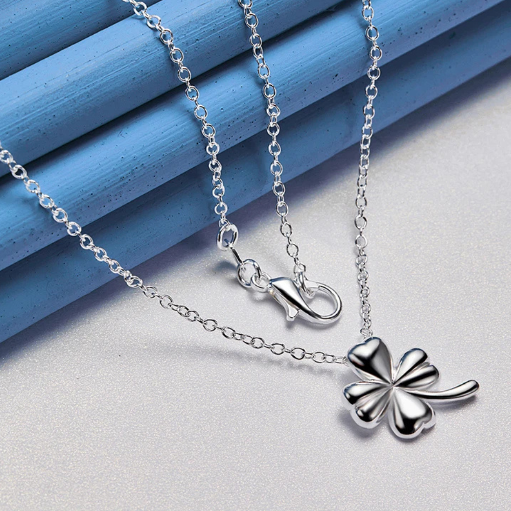 Collier Trèfle Argent homme