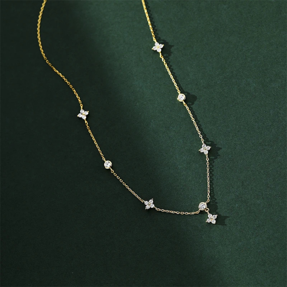 Collier Trèfle Fin or
