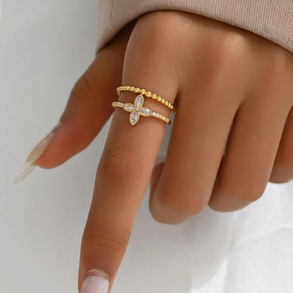 Bague Trèfle Design diamant