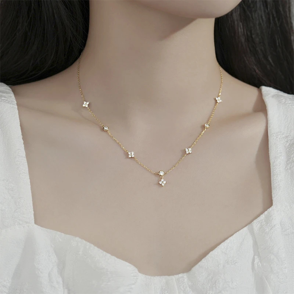 Collier Trèfle Fin or