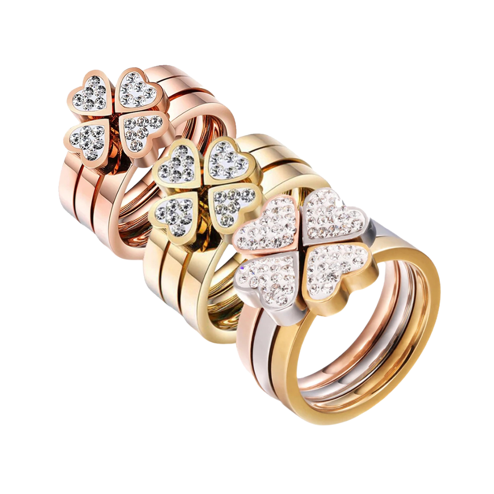 Triple Bague Trèfle