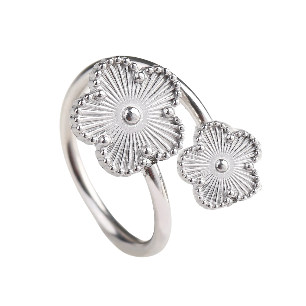 Bague Trèfle Fleur argent