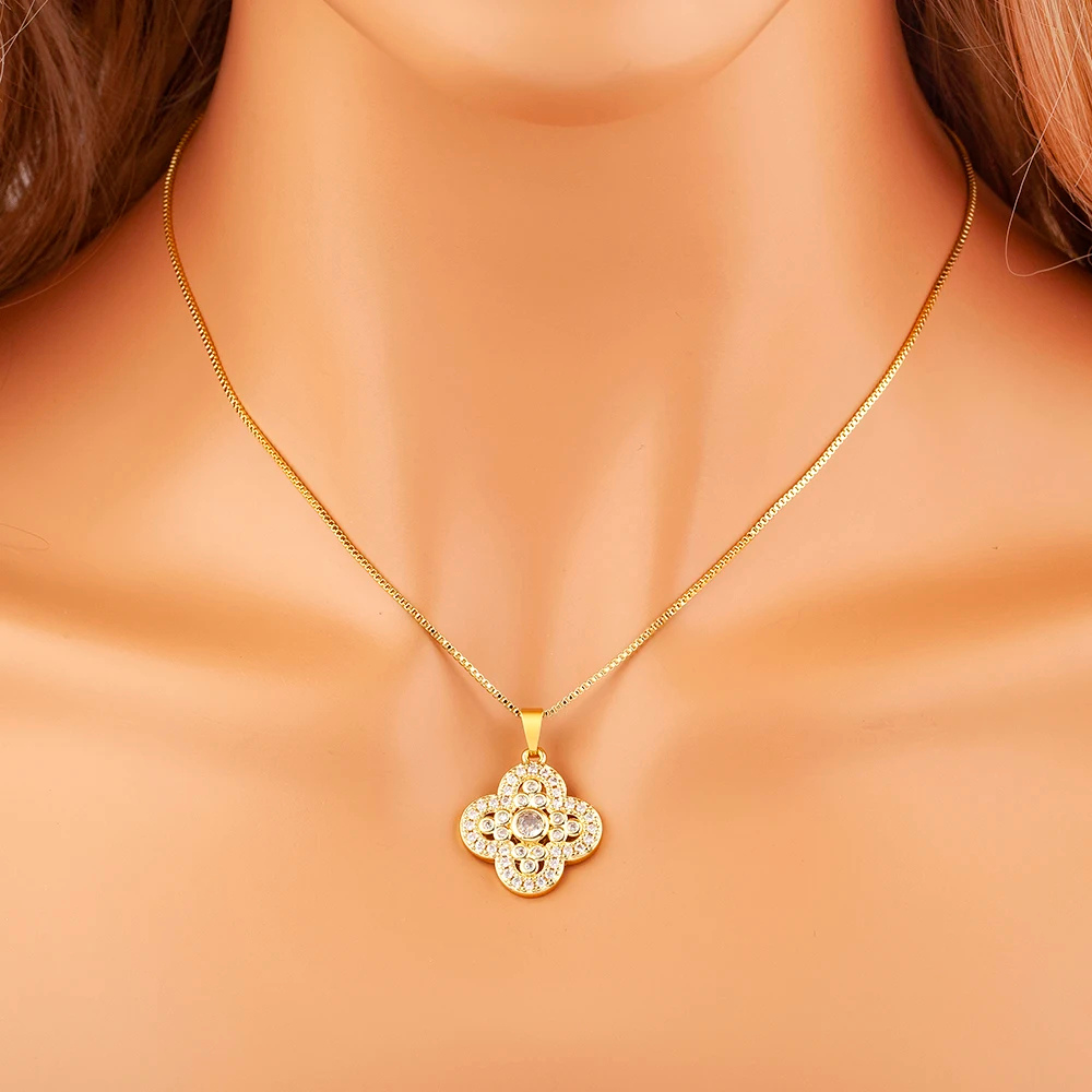 Collier Trèfle Or et Diamant