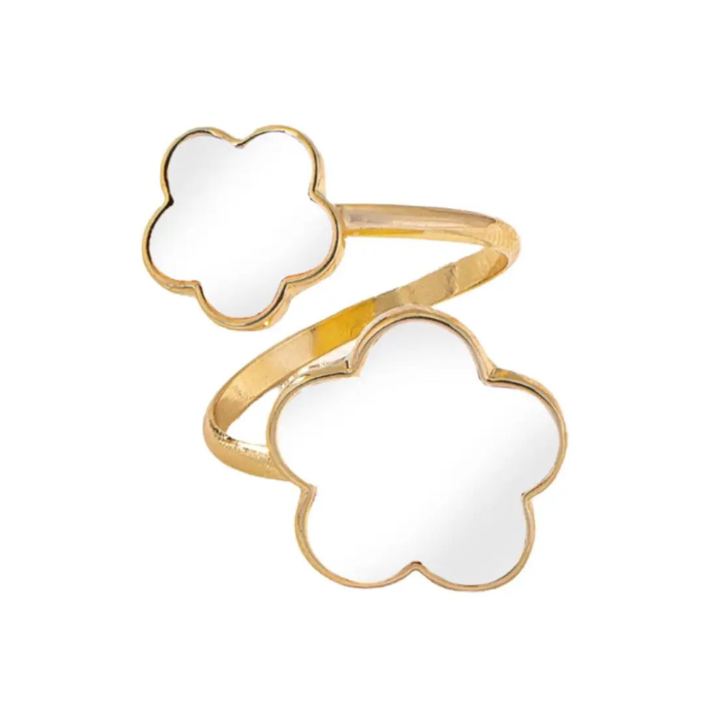 Bague double Trèfle Nacre