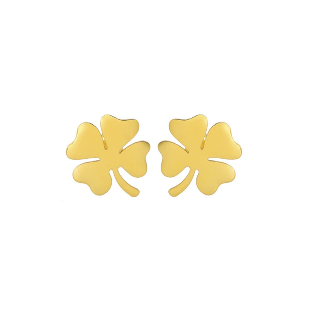 Boucles d'Oreilles Trèfle doré
