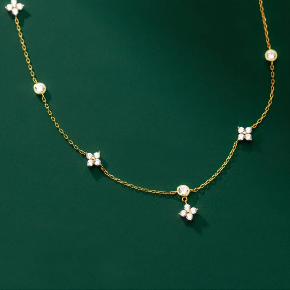 Collier Trèfle Fin or