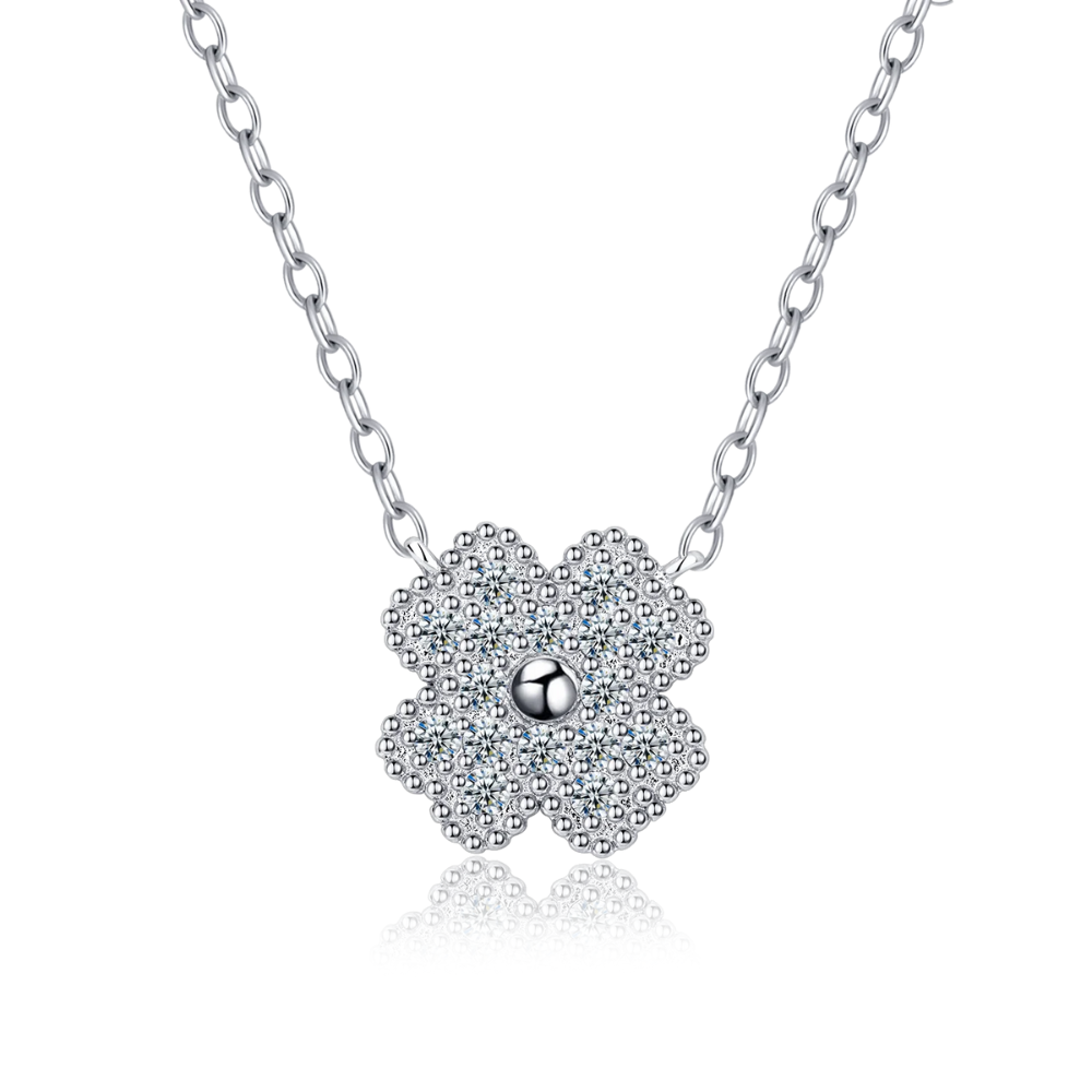 Collier Trèfle à Quatre Feuilles Argent