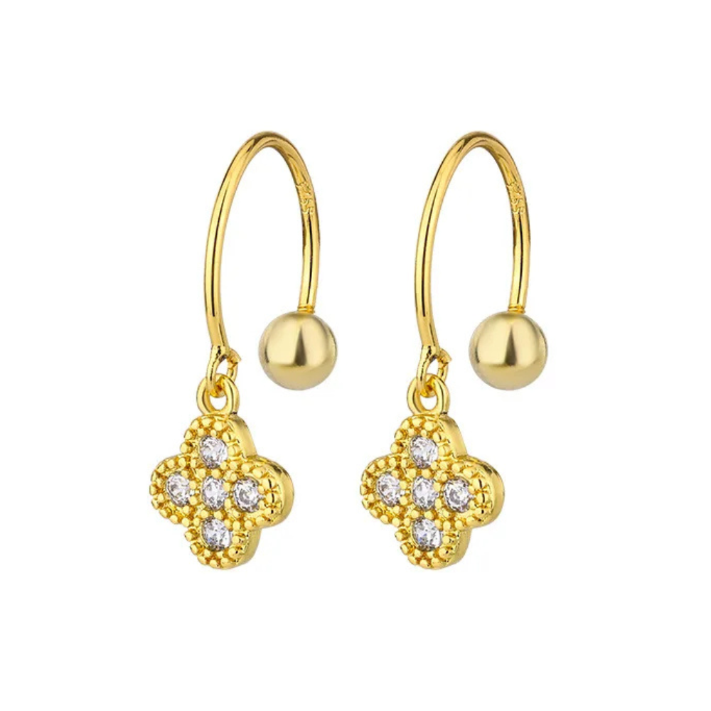 Boucles d'Oreilles Trèfle crochet