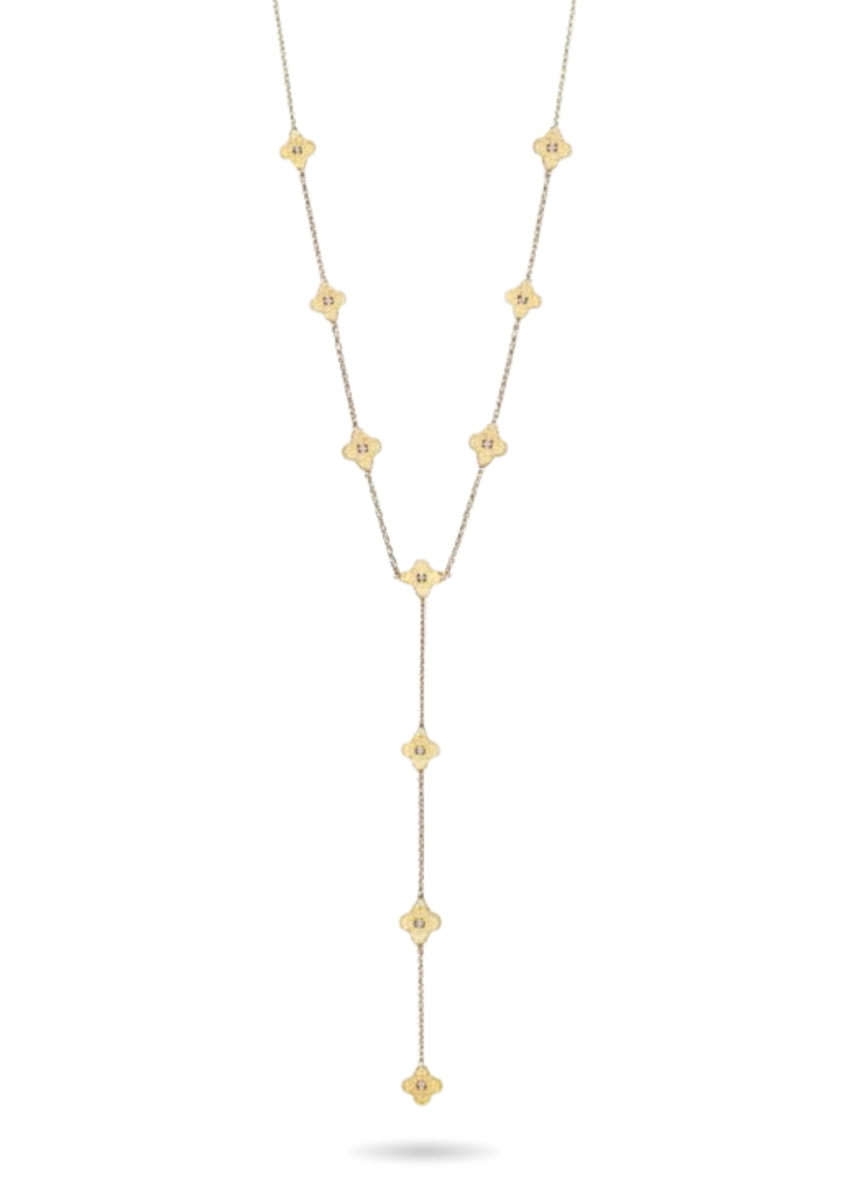 Collier Y Trèfle Femme or