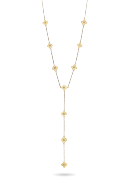 Collier Y Trèfle Femme or