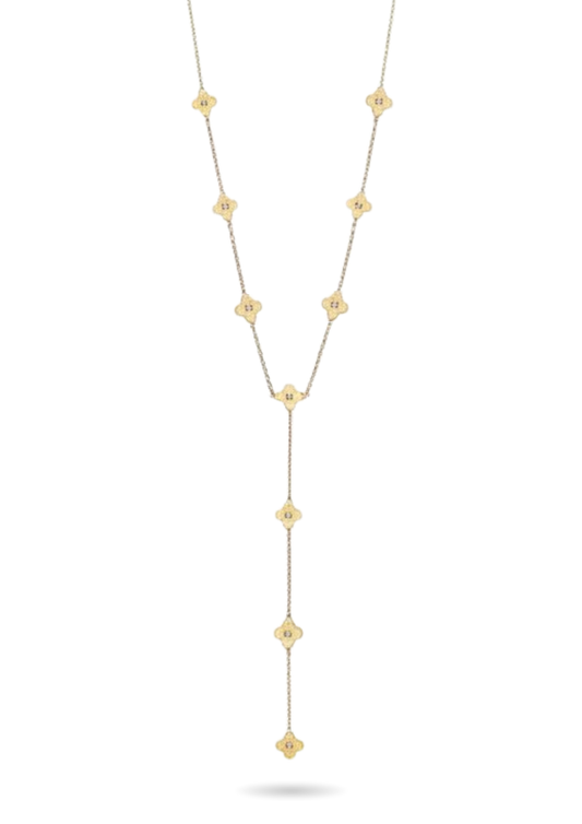 Collier Y Trèfle Femme or