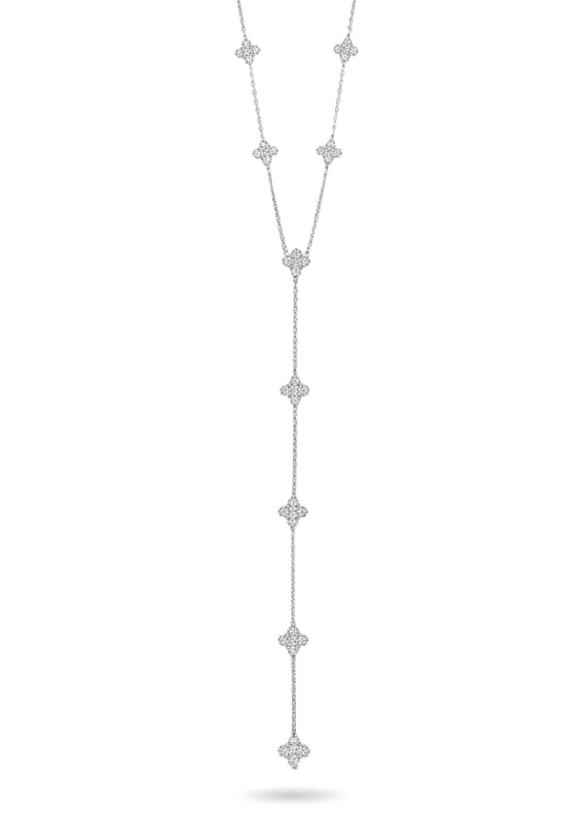 Collier Y Trèfle Strass