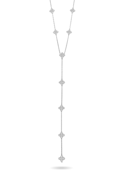 Collier Y Trèfle Strass