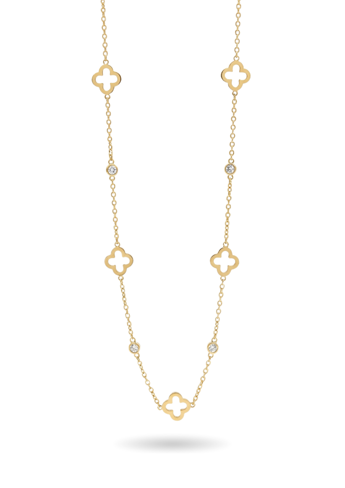 Colliers Trèfle Zircons or
