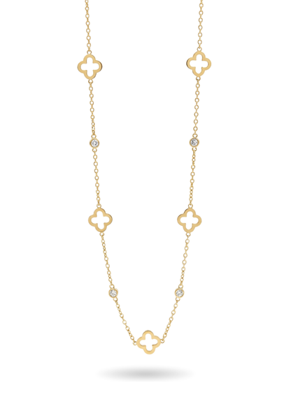 Colliers Trèfle Zircons or