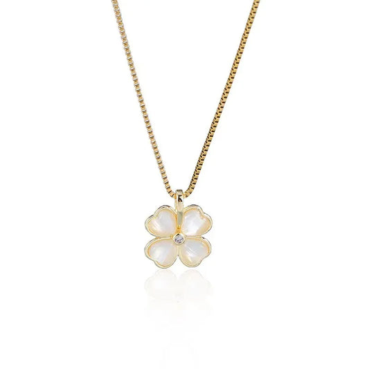 Collier Trèfle Coeurs Cristal