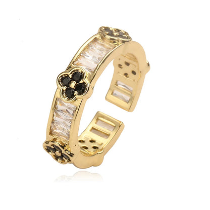 Bague Trèfle Cristaux