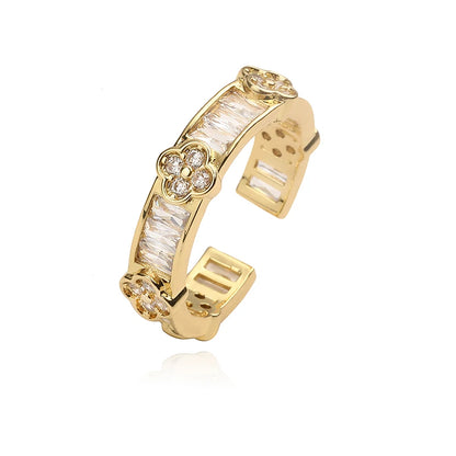 Bague Trèfle Cristaux