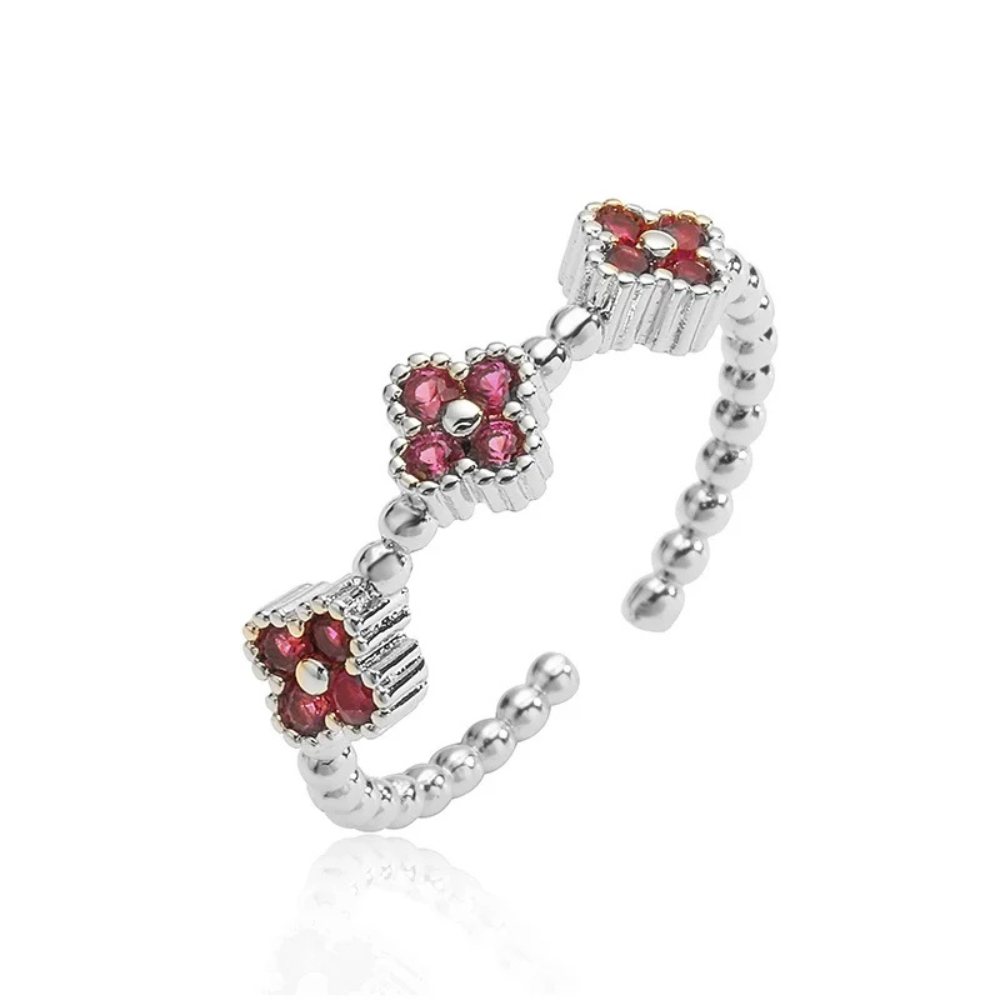 Bague Trèfle Tendance rose