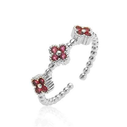 Bague Trèfle Tendance rose