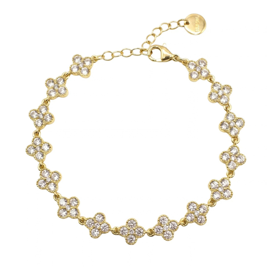 Bracelet Trèfle Strass