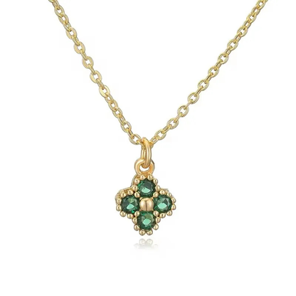 Collier Fantaisie Trèfle vert