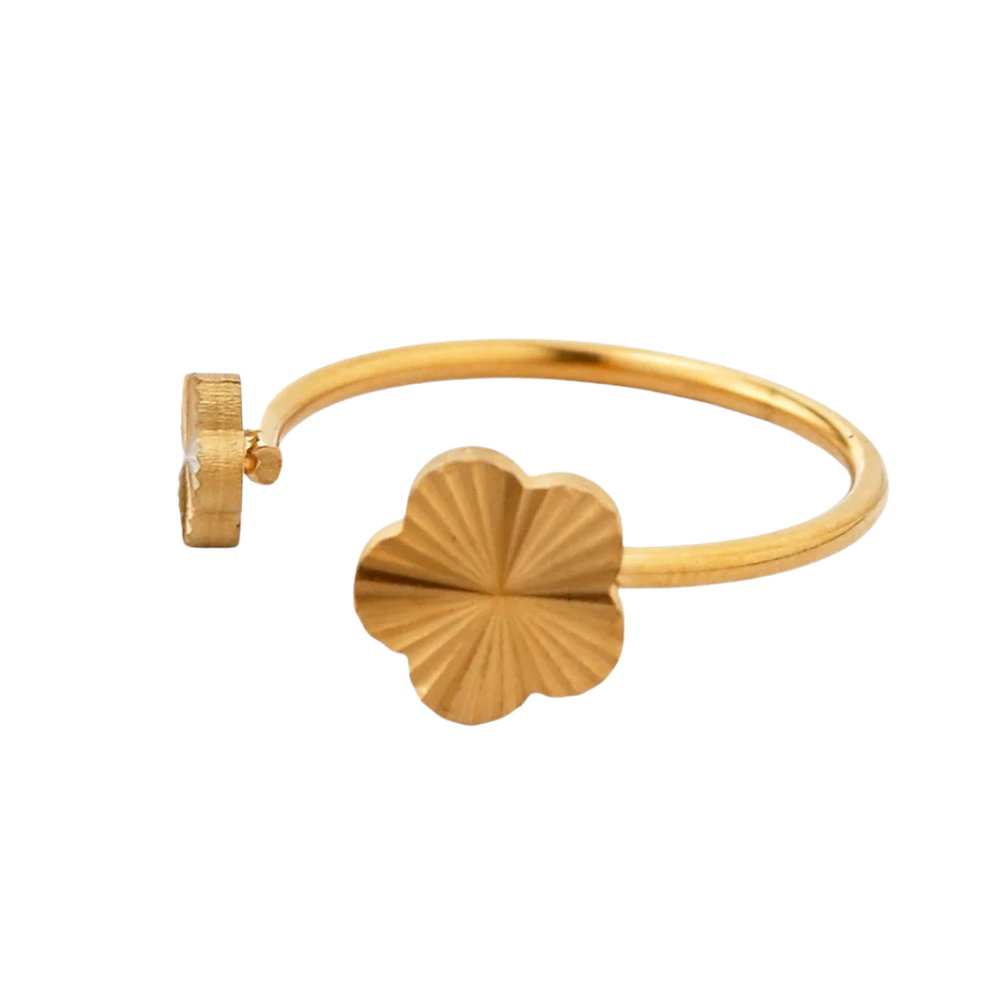 Bague Trèfle Fleur Or