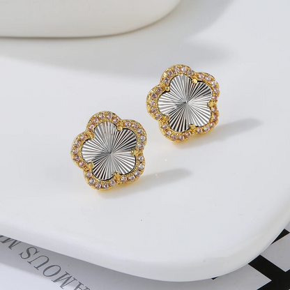 Boucles d'Oreilles Trèfle couleur Lili