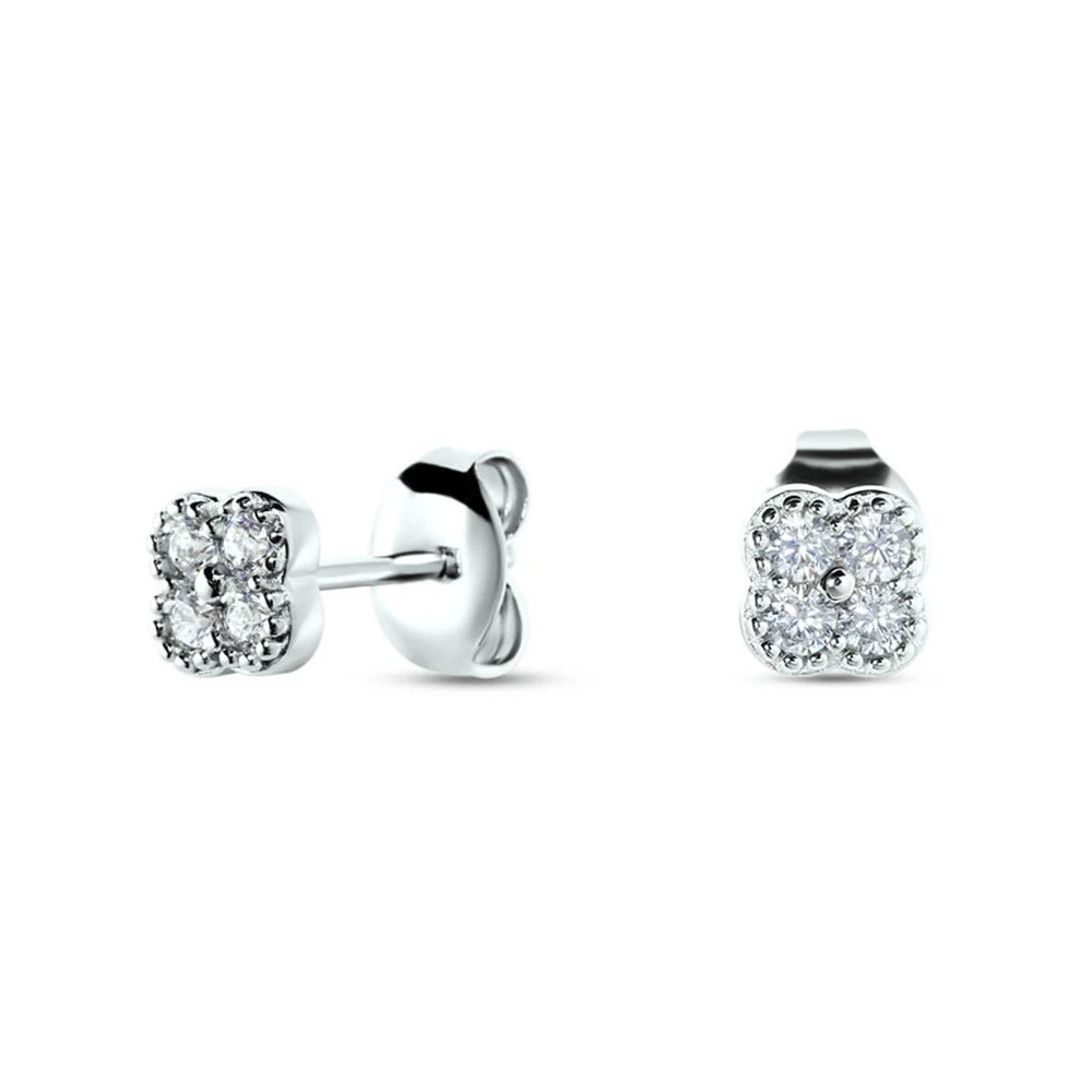 Boucles d'Oreilles Trèfle argent Sophie