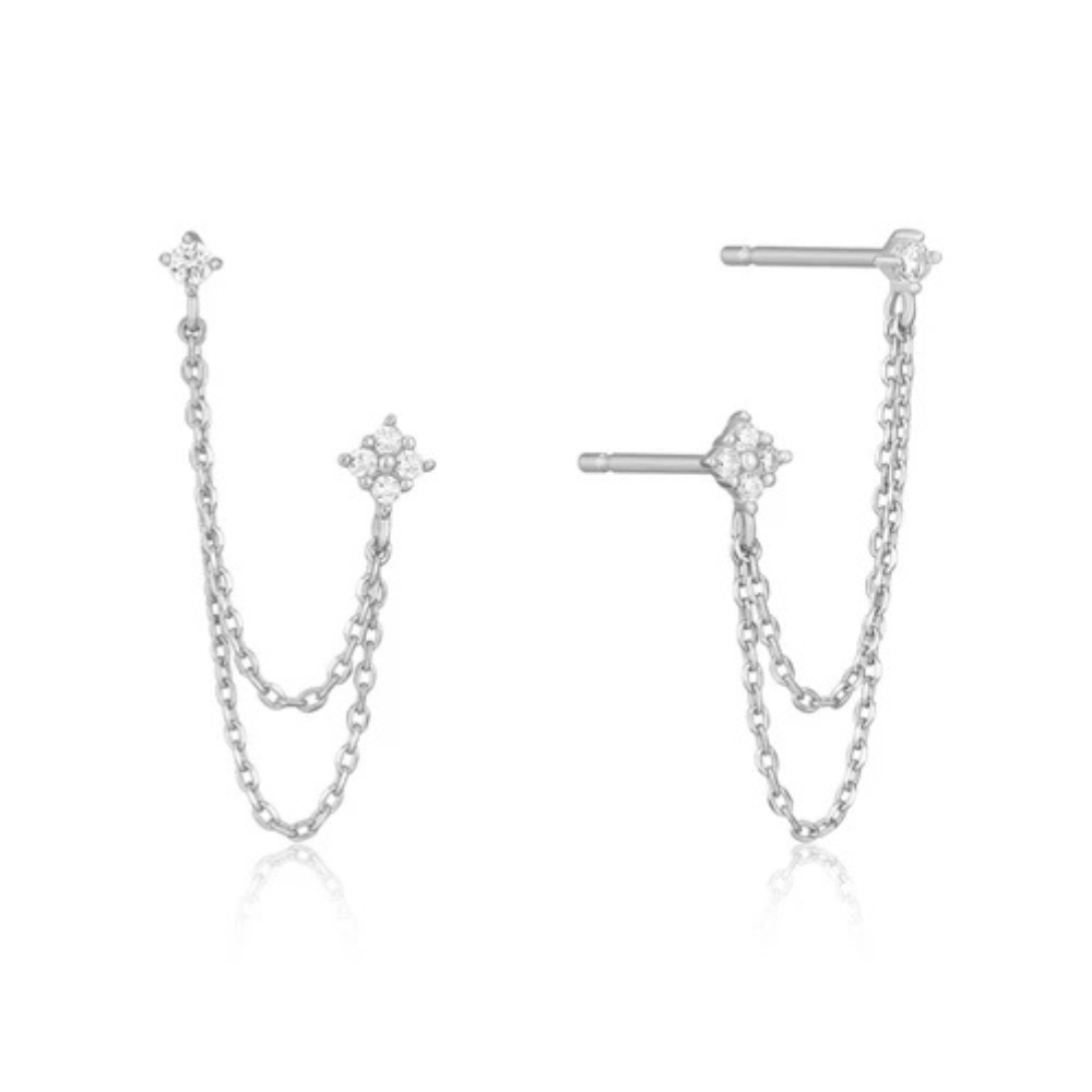 Boucles d'Oreilles Trèfle argent Fanny