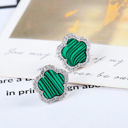 Boucles d'Oreilles Trèfle acier inoxydable Lili