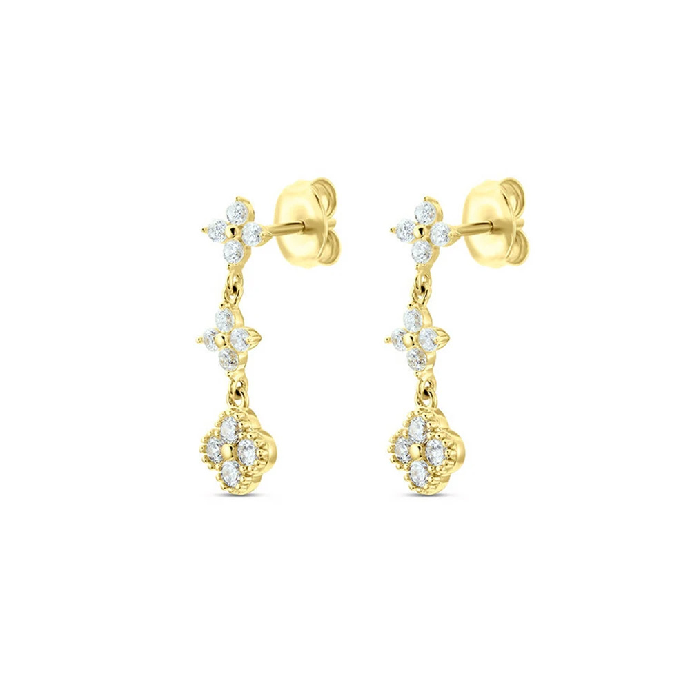 Boucles d'Oreilles Trèfle pendante Nola