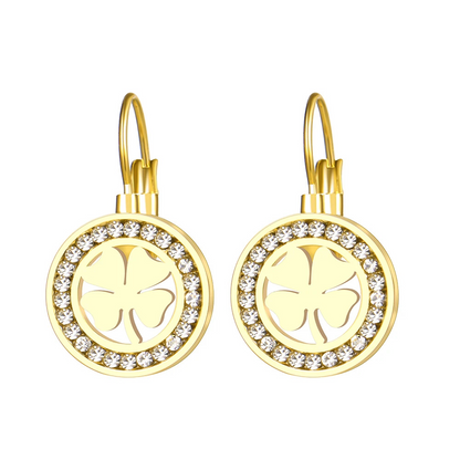 Boucles d'Oreilles Trèfle Ronde