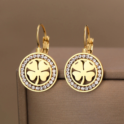 Boucles d'Oreilles Trèfle Ronde