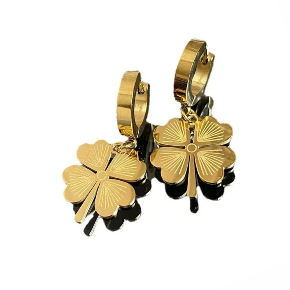 Boucles d'Oreilles Trèfle 4 Feuilles