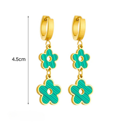 Boucles d'oreilles Trèfle doré Axelle