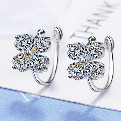 Boucle d'Oreille Trèfle Argent