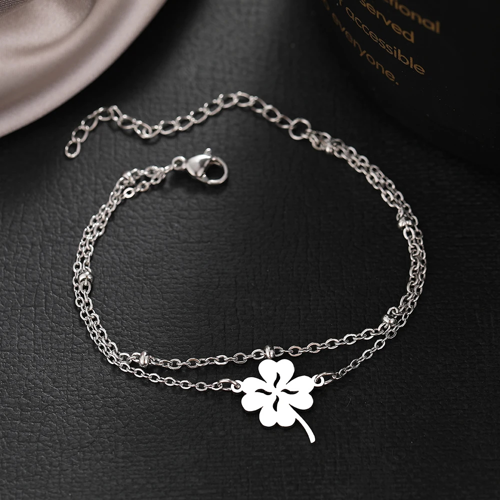 Bracelet Lotus Trèfle argent