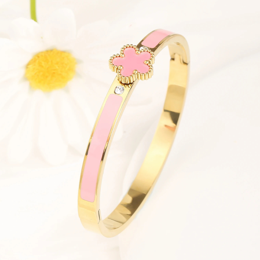 Bracelet Trèfle rose